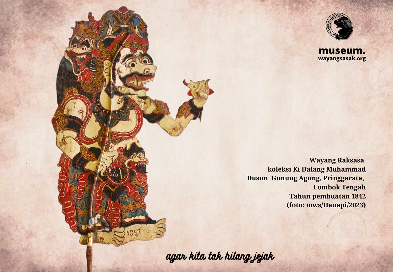 Wayang Buatan 1842, Koleksi Dalang Muhamad, Gunung Agung